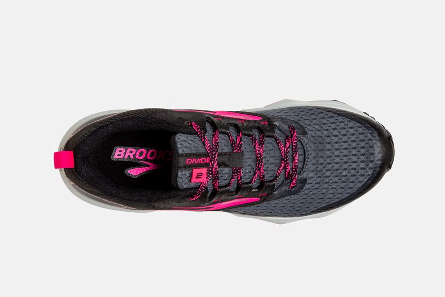 Brooks Running Shoes - Divide 2 Trail Womens - Black/Pink - DRJ-281034